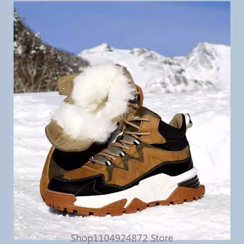 Men'S Shoes With Support - Zapatos cálidos de lana y algodón