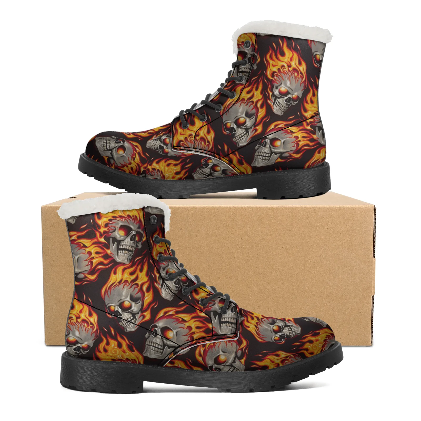 Men Shoes Eu To Us Size - Botas de nieve con patrones de