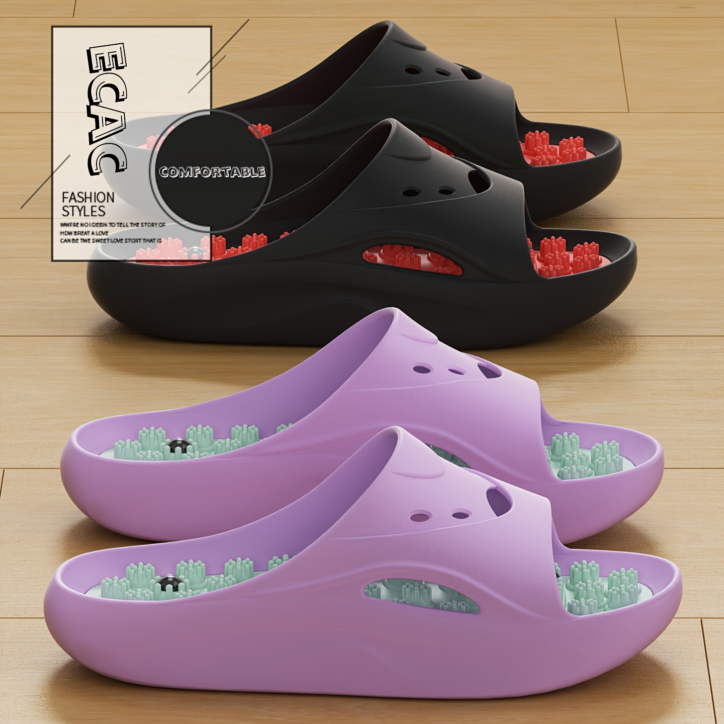 Men'S Shoes With Platform - Pantuflas de Masaje EVA para Hombre