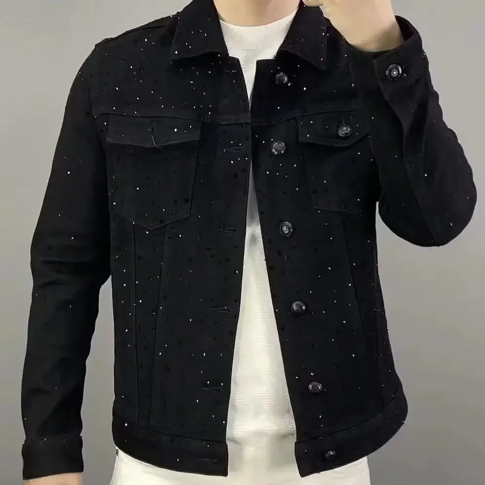Men'S Shoes With Jeans - Abrigo vaquero para hombre, chaquetas vaqueras