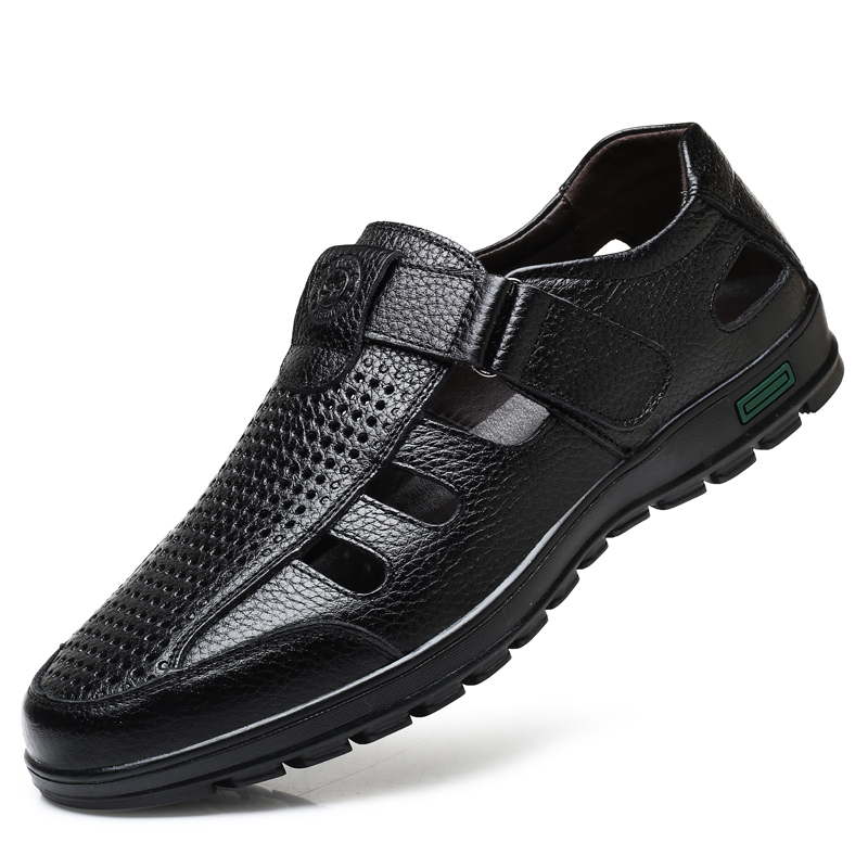 Men Shoes Eu To Us Size - Sandalias de cuero genuino para hombre,