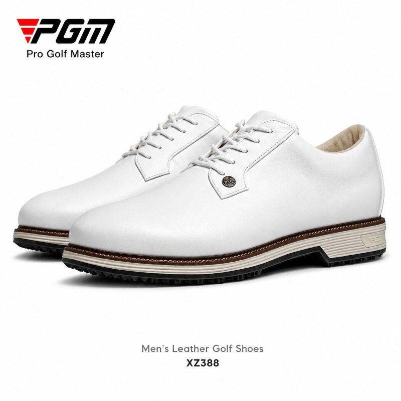 Men Shoes Eu To Us Size - PGM Zapatos de golf de cuero