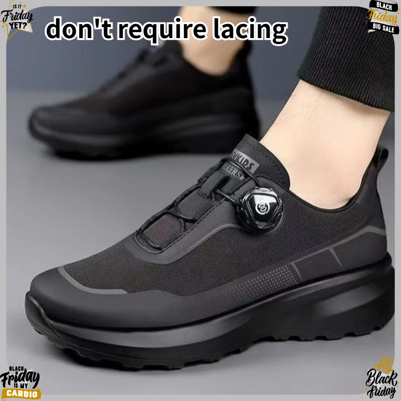 Men'S Shoes Comfortable Walking - Zapatos informales con hebilla giratoria para