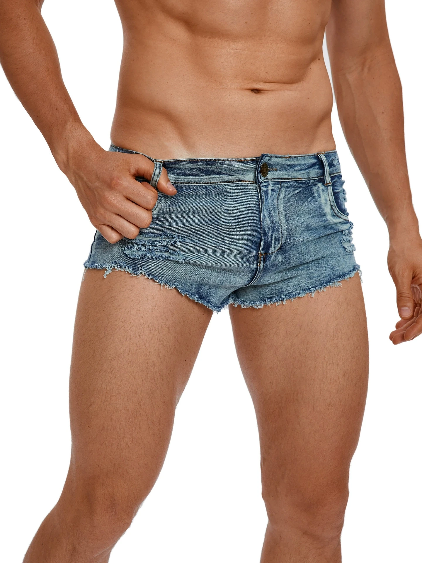 Men'S Shoes With Jeans - Pantalones Cortos de Mezclilla para Hombre,
