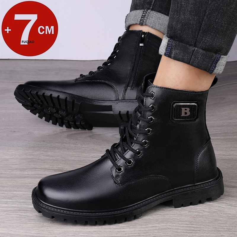 Botas con elevador de cuero ge - Men Shoes Type reseña y precio