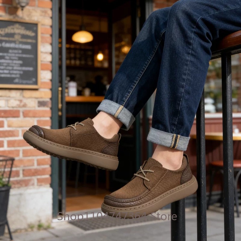 Zapatos de cuero informales co - Men Shoes For Office Work reseña y precio