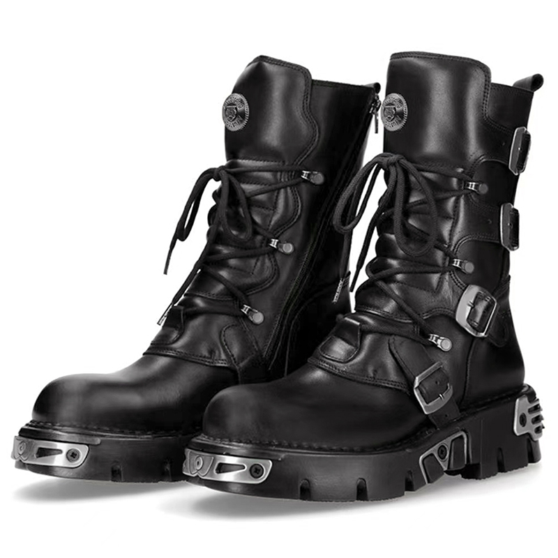 Botas altas de moto góticas pu - Men Shoes Type reseña y precio