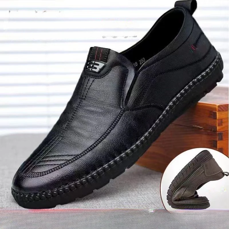 Mocasines de cuero antidesliza - Men Shoes For Office Work reseña y precio