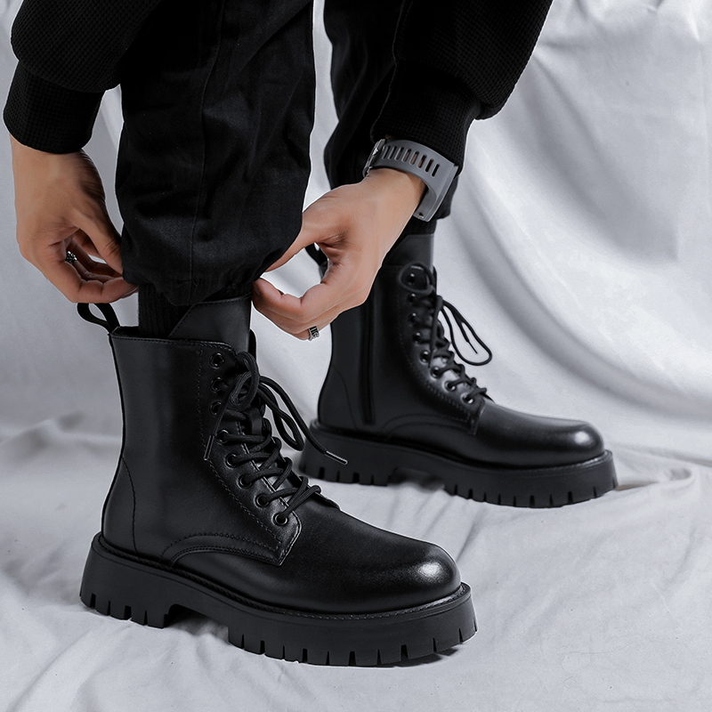 Botas de cuero genuino de lujo - Men Shoes Type reseña y precio