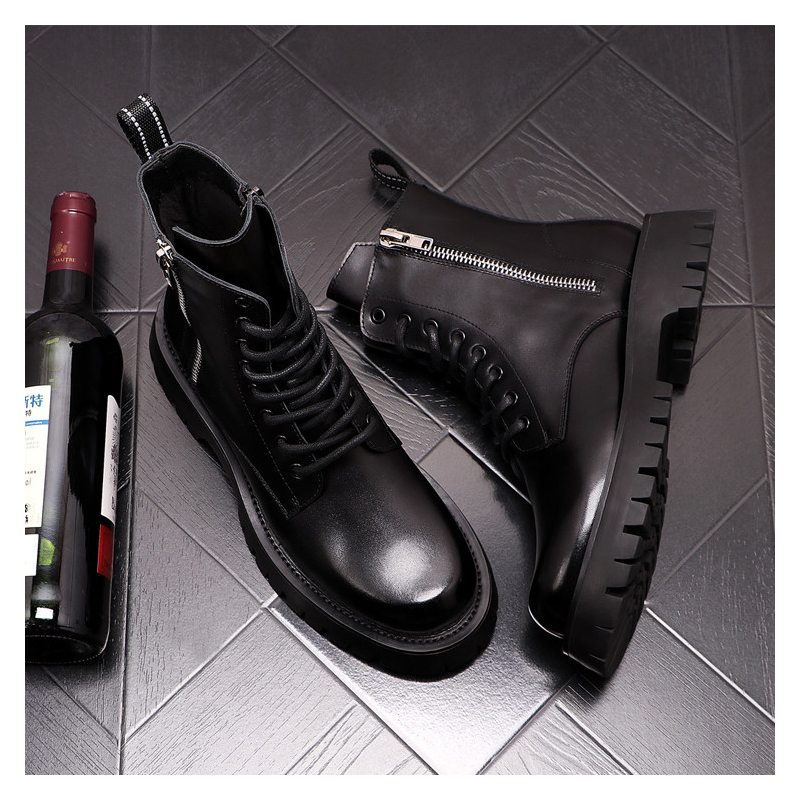 Botas de cuero genuino de lujo - Men Shoes Type reseña y precio