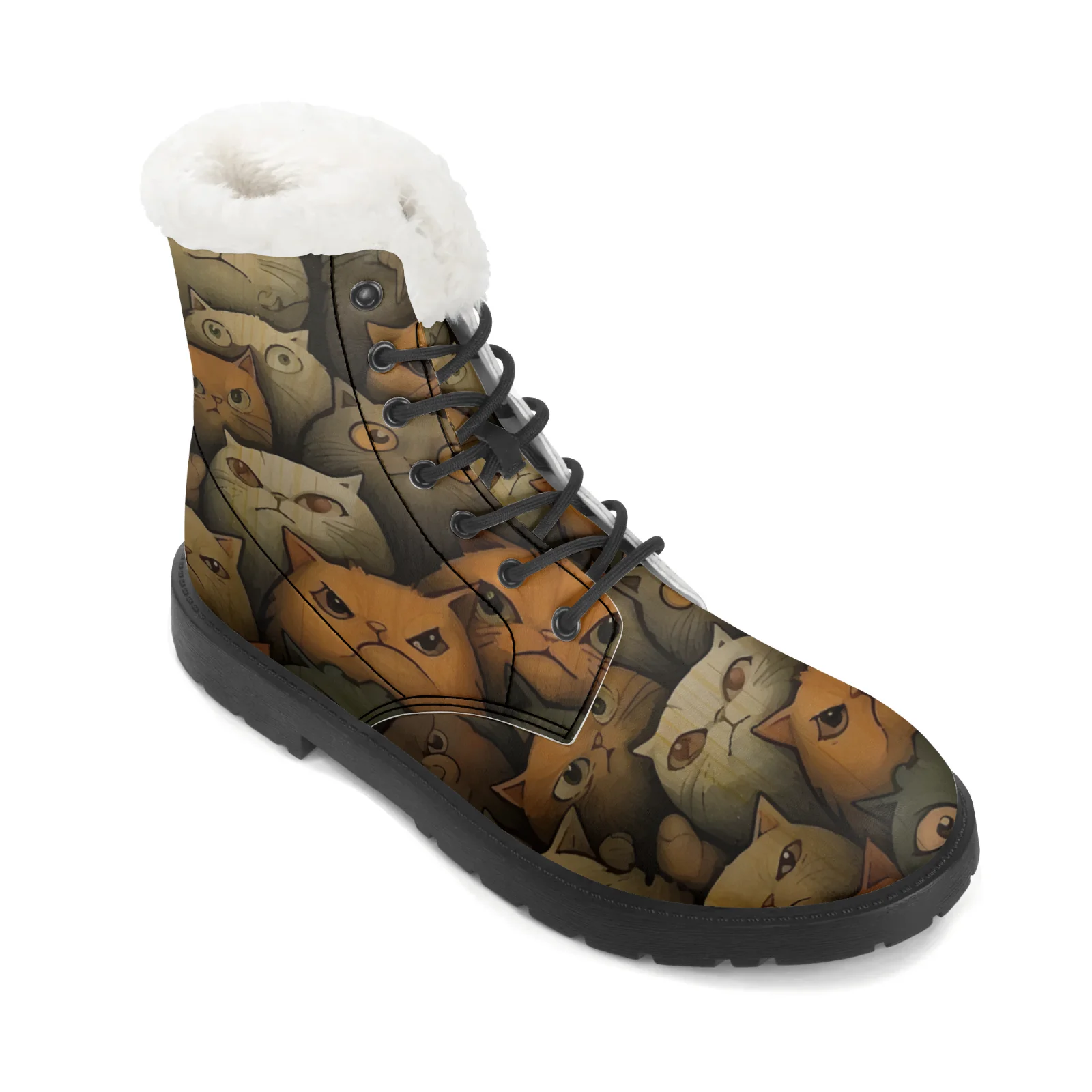 Botas de nieve de felpa con es - Men Shoes Eu To Us Size reseña y precio