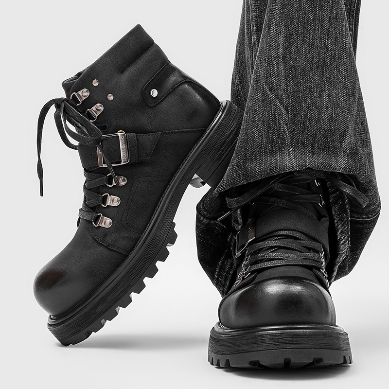 Botas de cuero de marca para h - Men Shoes Type reseña y precio