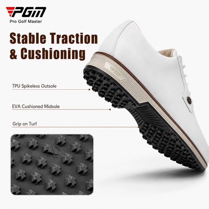 PGM Zapatos de golf de cuero d - Men Shoes Eu To Us Size reseña y precio